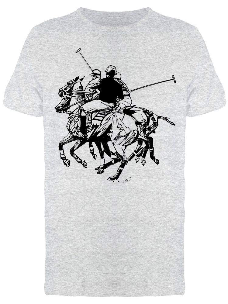 Polo Players Hand Drawing Tee for Men - Stylish Graphic T-Shirt for Casual Wear, Sports & Street Fashion