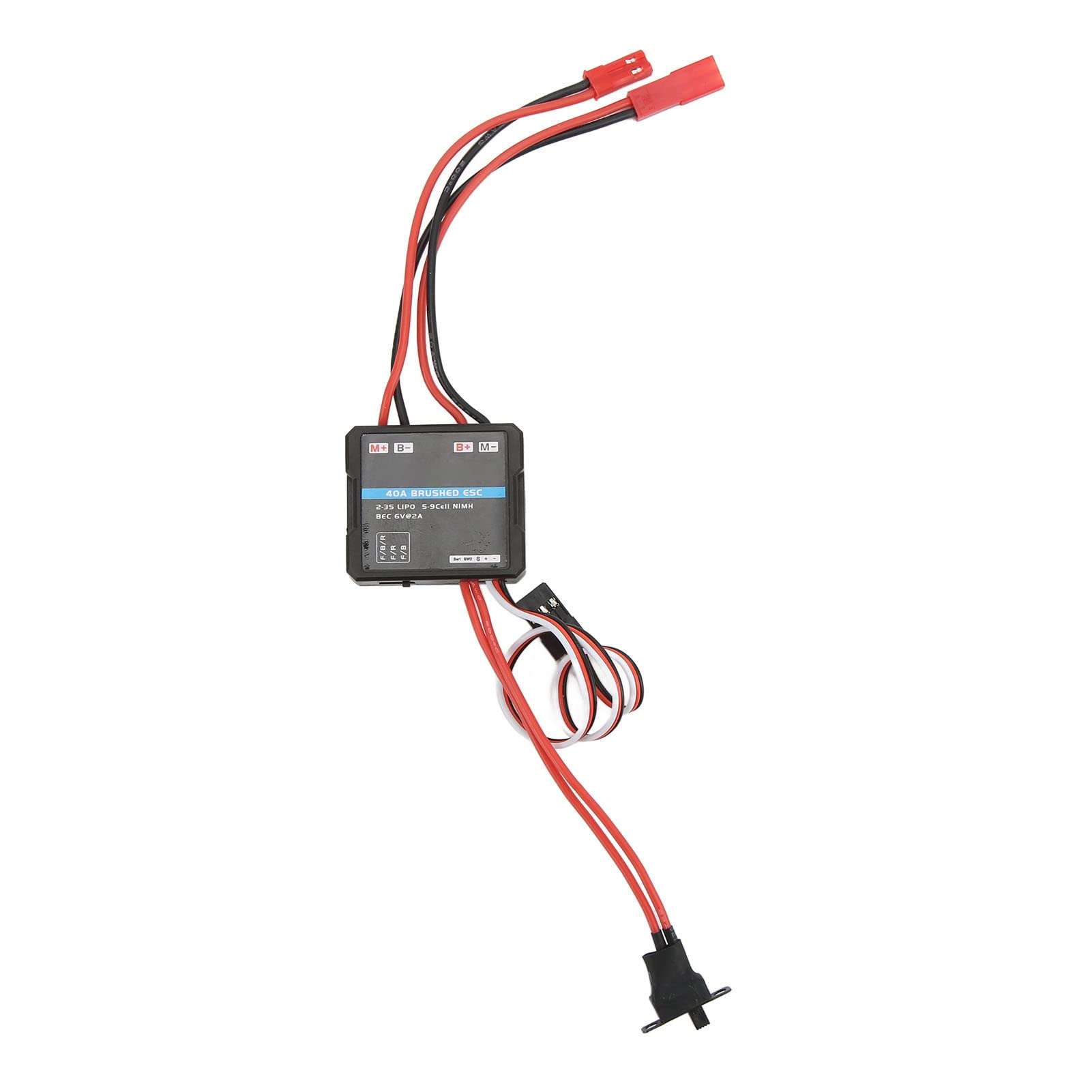 VGEBY 40A Brushed ESC for RC Cars - Unidirectional/Bidirectional Auto-Regulation Speed Controller - Perfect for RC Racing, Crawling & Off-Road Climbing Adventures