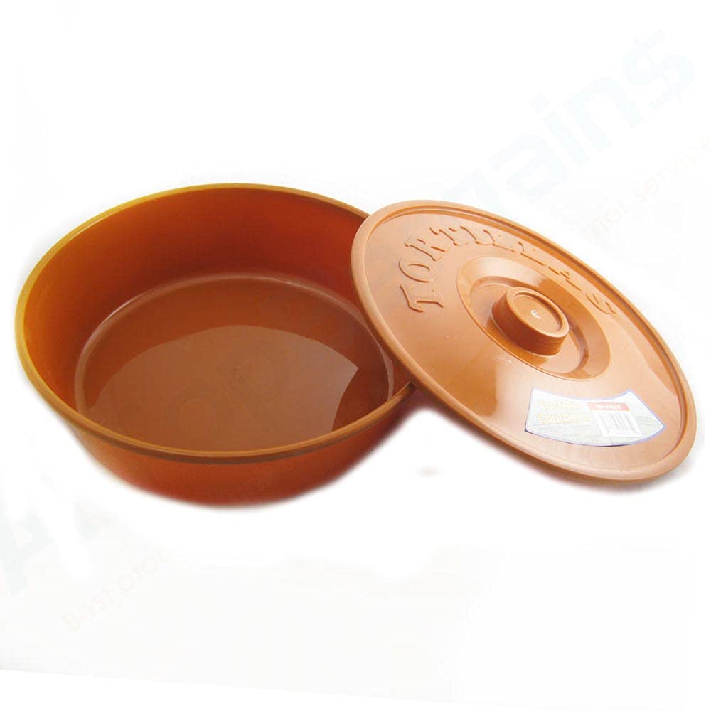 8 Inch Round Tortilla Warmer Container - Microwave Safe Taco & Pita Bread Keeper - Beige | Perfect for Keeping Flatbreads Warm for Tacos, Wraps & Sandwiches