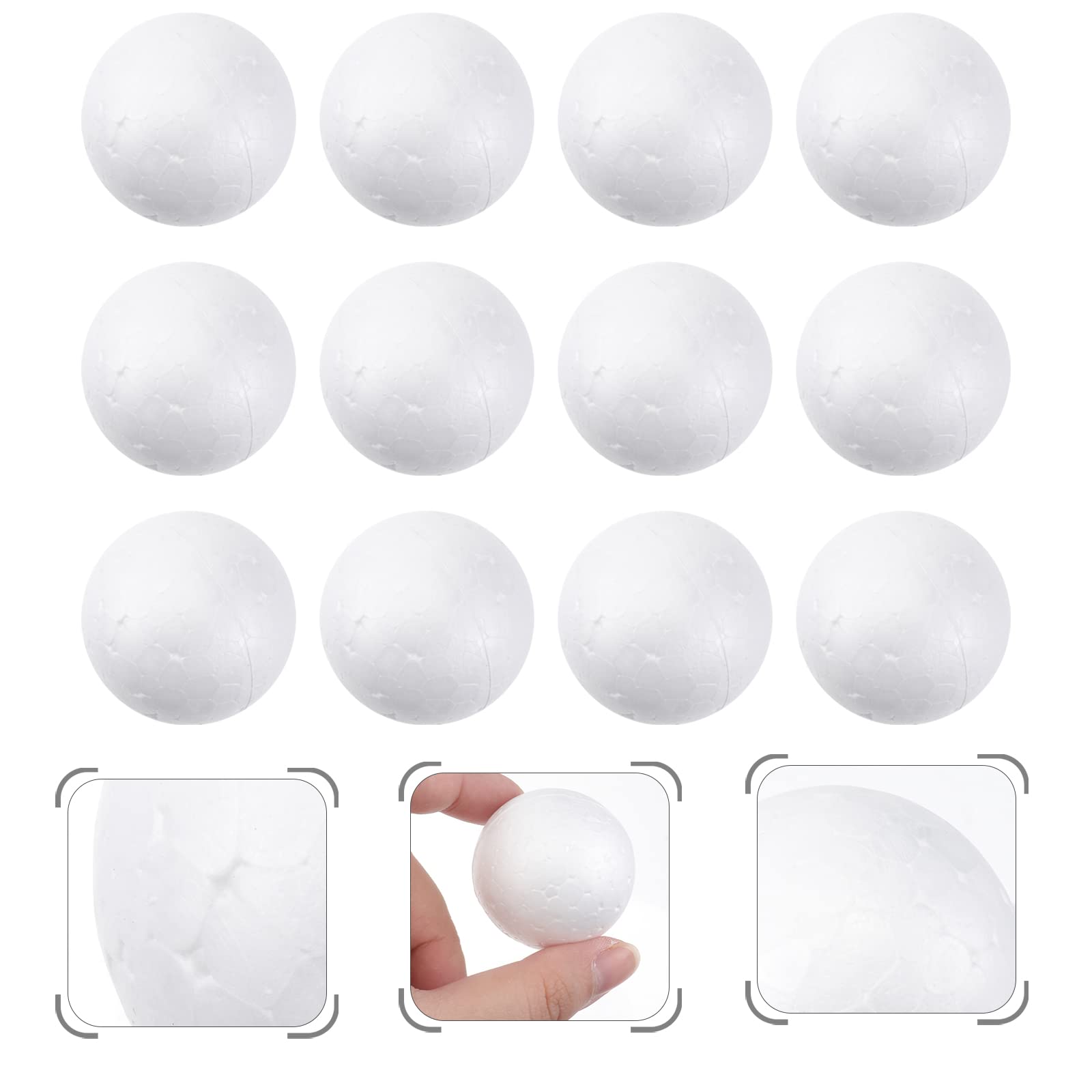 100pcs 1.57 Inch White Foam Balls - Polystyrene Craft Balls for DIY Christmas Snowballs, Wedding Decorations, Party Supplies - Perfect for Holiday Crafts, Ornaments, and Centerpieces