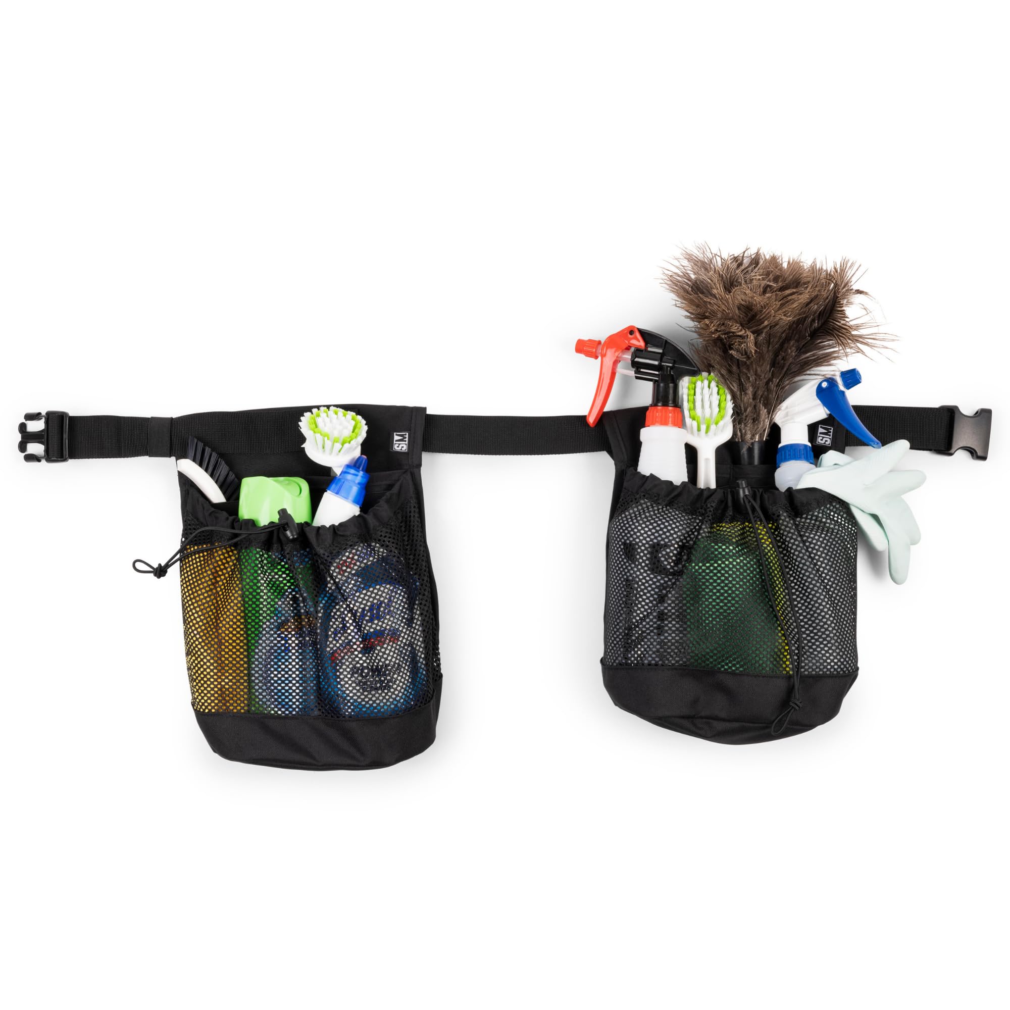 Professional Cleaning Tool Belt with 2 Large Durable Pouches for Window Cleaners, Janitors & Housekeepers - Perfect for High-Rise Window Washing, Commercial Cleaning & Home Maintenance