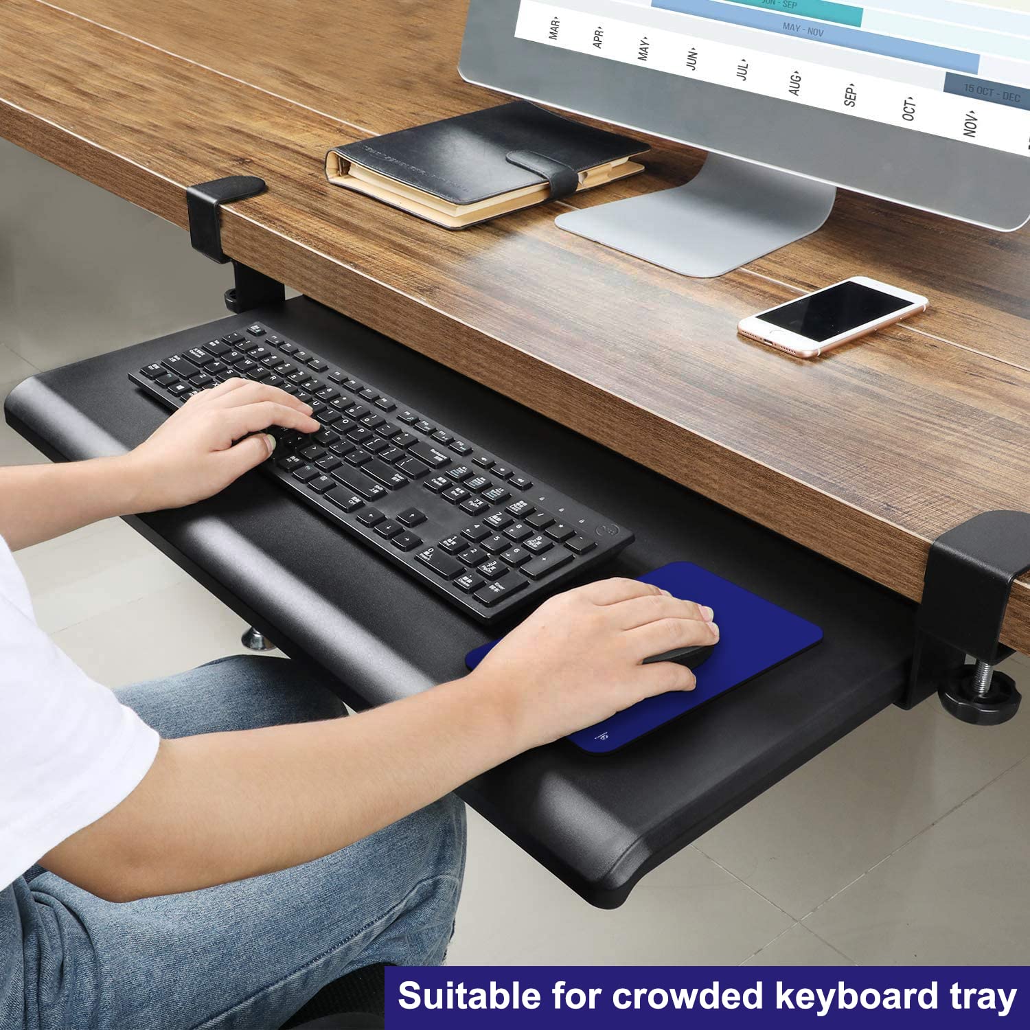 Audimi Small Mouse Pad 6 x 8 Inch - Thick Non-Slip Mini Mouse Mat for Laptop & Wireless Mouse - Portable, Washable Office & Travel Accessory (Blue) - Perfect for Home, Work & Gaming Desks