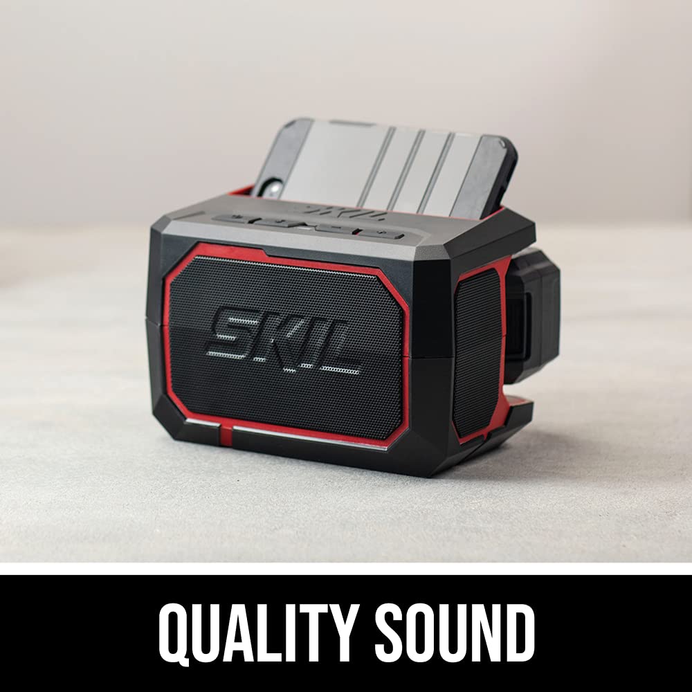 SKIL 5-Tool Combo Kit with PWRCore 12 Brushless 12V Cordless Drill Driver, Impact Driver, Oscillating Multi-Tool, Work Light & Bluetooth Speaker | Includes 2 x 2.0Ah Lithium Batteries & PWRJump Charger | Perfect for DIY Projects, Home Repairs & Construction Work (Model CB736801)