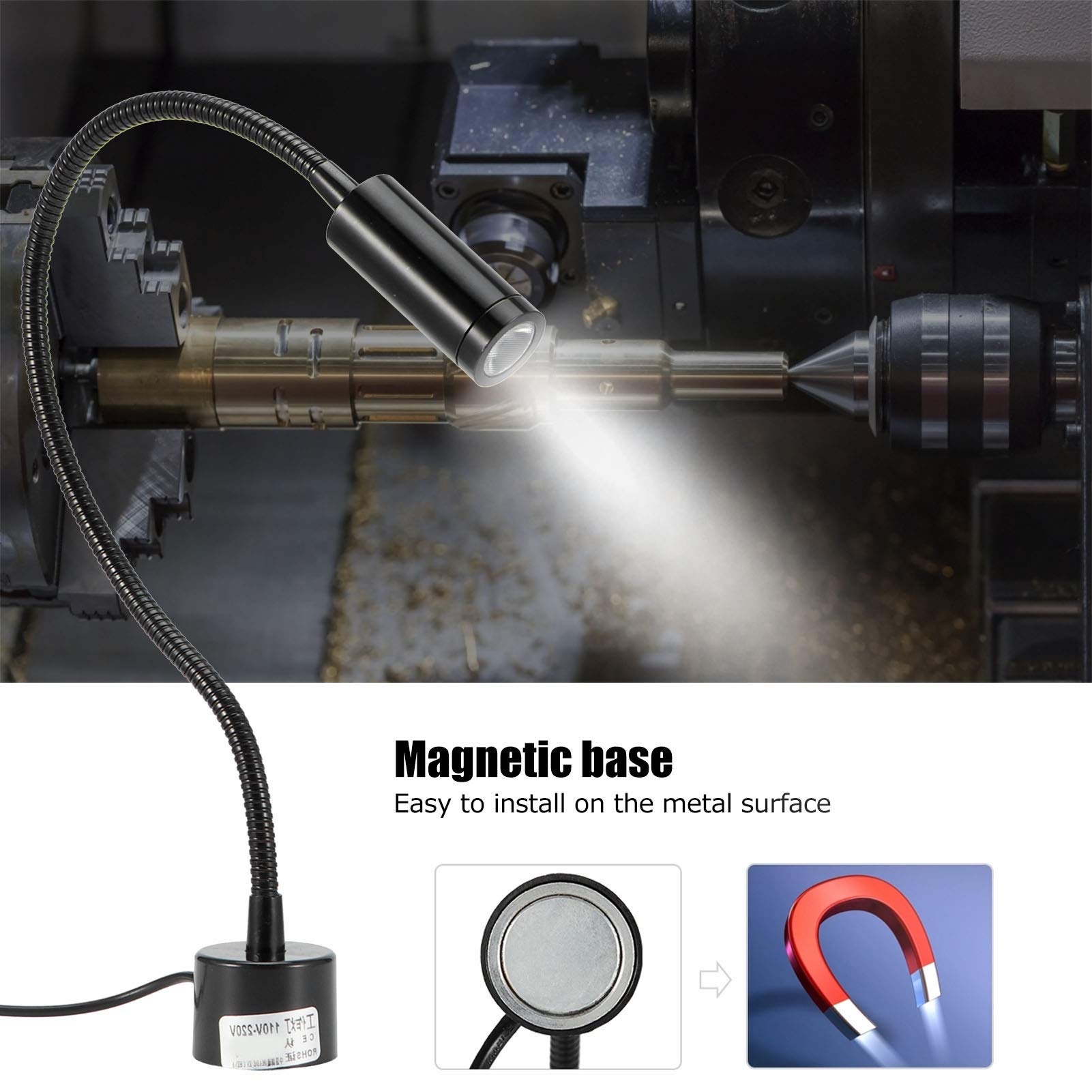 Adjustable LED Desk Lamp with Magnetic Base & Swing Arm - Flexible Task Light for Study, Reading, Office Work | Perfect for Home Office, Crafting & Nightstand Use