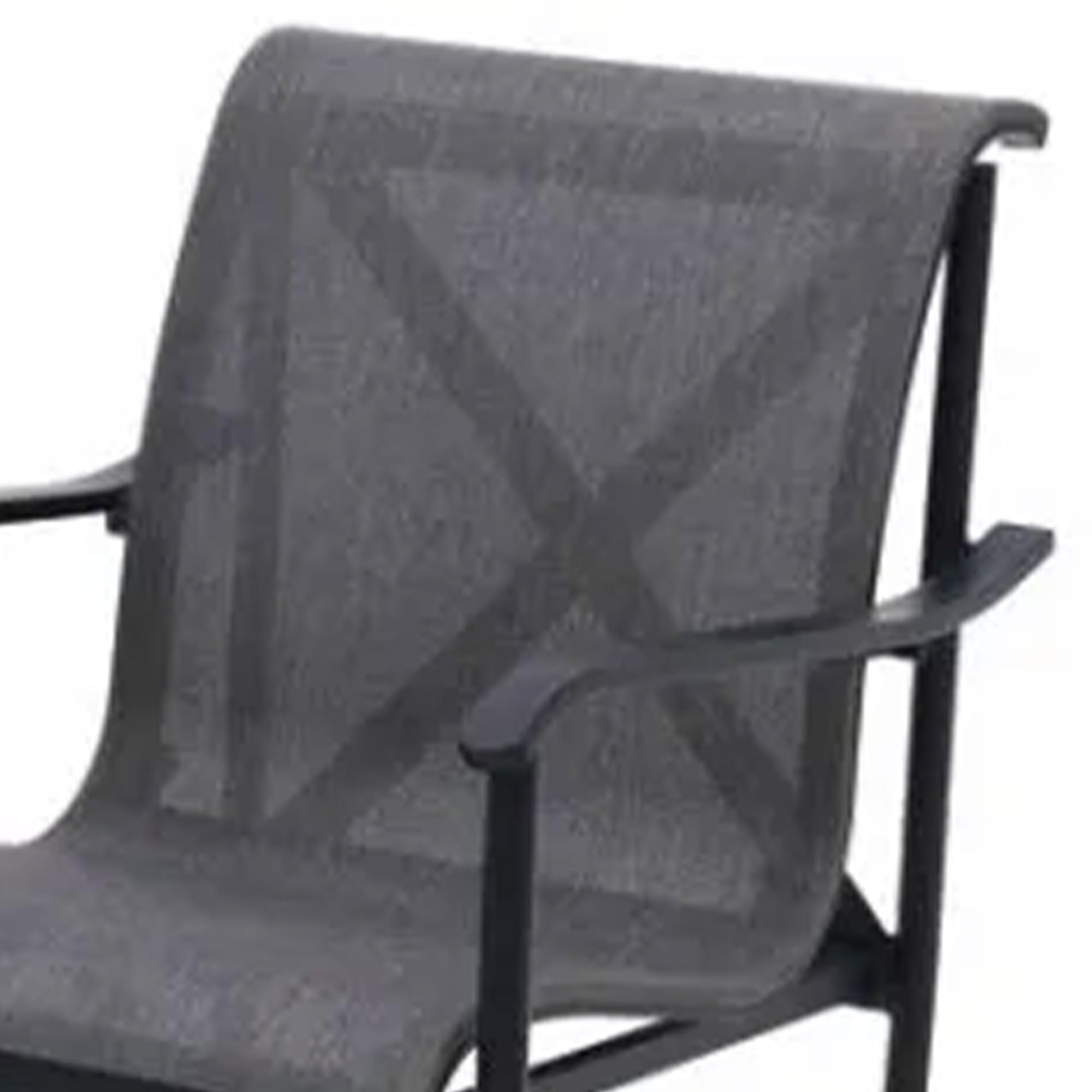 Norwalk 4-Pack Outdoor Patio Dining Arm Chairs - Durable Aluminum Frame Backyard Furniture Set in Gray | Perfect for Garden, Poolside & Terrace Relaxation