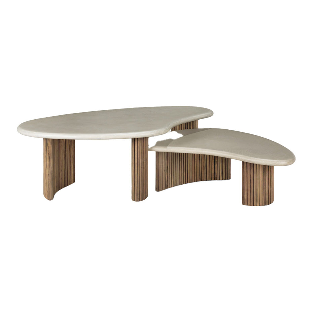 Premium Boomerang-Shaped Outdoor Coffee Table - Weather-Resistant Patio Furniture for Garden, Poolside & Backyard Relaxation