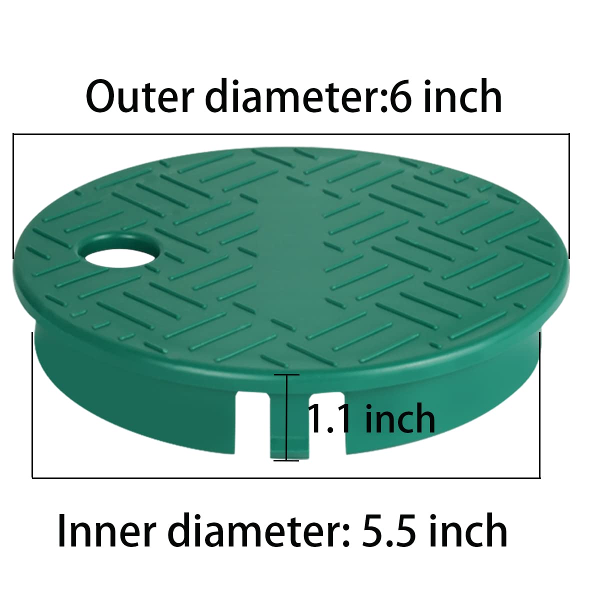 6 Inch Sprinkler Valve Box Cover - 2 Pack Durable Circular Irrigation Valve Box Lid for Lawn & Garden Sprinkler System | Weather-Resistant, Easy Access for Outdoor Watering & Landscaping
