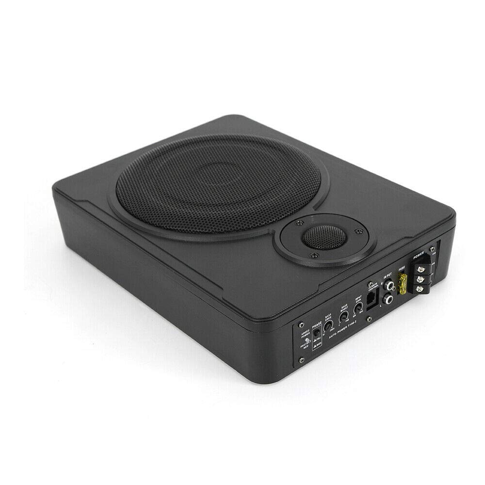GUANG 8'' 600W Alloy Under-Seat Car Subwoofer System - Powered Stereo Bass Audio Amplifier with Slim Enclosure - Perfect for Truck, SUV & Car Audio Upgrades
