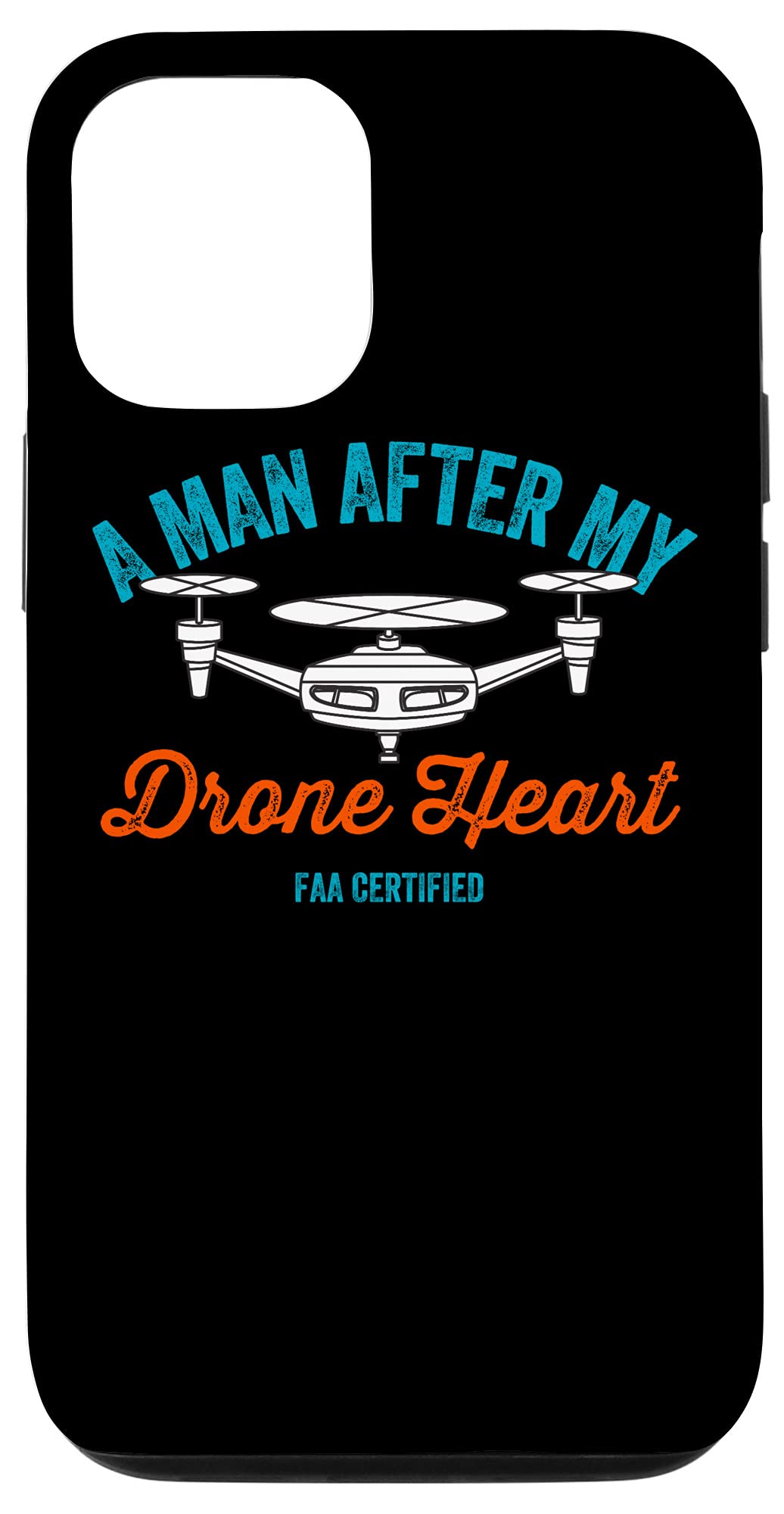 iPhone 12/12 Pro Case for Drone Enthusiasts - FAA Certified Pilot Approved Quadcopter Phone Cover - Perfect for Aerial Photography & Outdoor Adventures