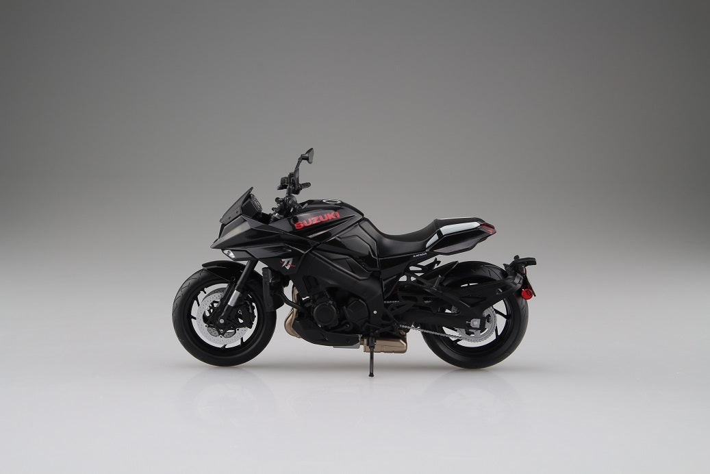 1/12 Scale AOSHIMA SUZUKI GSX-S1000S KATANA Motorcycle Model Kit - Glass Sparkle Black - Perfect for Collectors & Model Builders - Display for Home, Office or Hobby Room