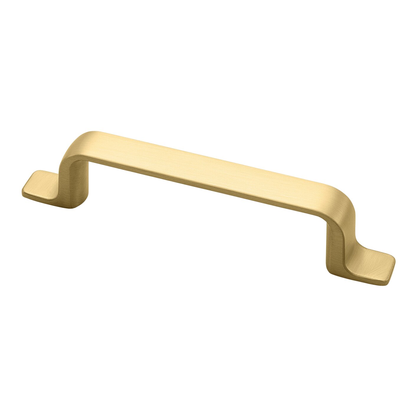 Henlow Contemporary Pull Brushed Brass Cabinet Handle - 3 Sizes Available for Modern Kitchen & Bathroom Hardware