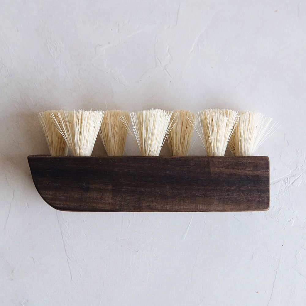 Premium Large Wooden Counter Brush - Heavy Duty Kitchen Cleaning Tool for Countertops, Sinks & Stoves - Natural Wood Handle & Durable Bristles (Model MT0966) - Perfect for Restaurants, Home Kitchens & Commercial Use