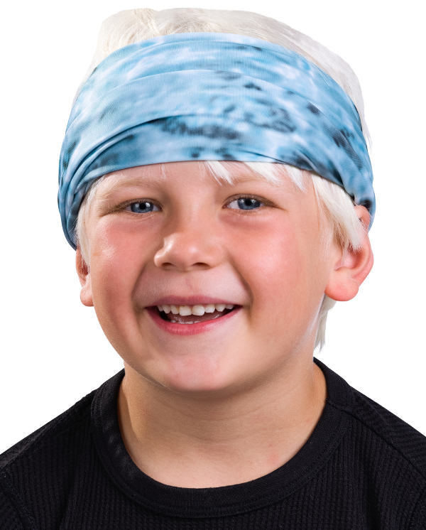 UPF 50+ Kids Reusable Sun Protection Face Mask & Neck Gaiter - Breathable UV Protection for Outdoor Activities, Hiking, Beach & School | Aqua Design