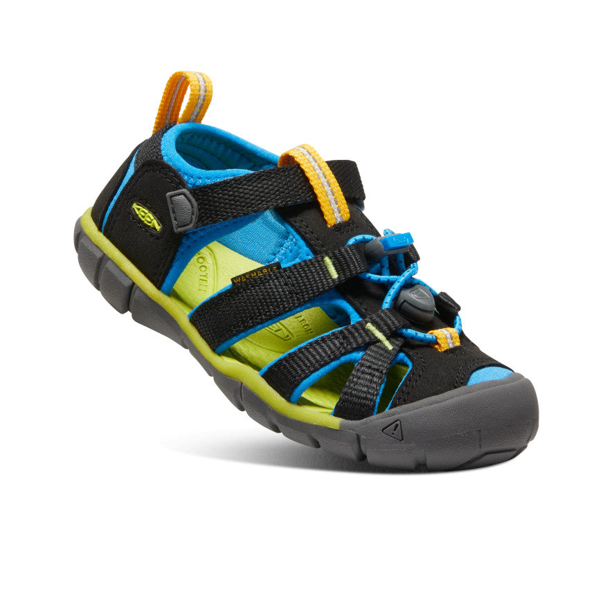 Little Kids' Seacamp II CNX Water Shoes | Black/Brilliant Blue | Beach, Pool & Outdoor Play Shoes for Toddlers & Preschoolers
