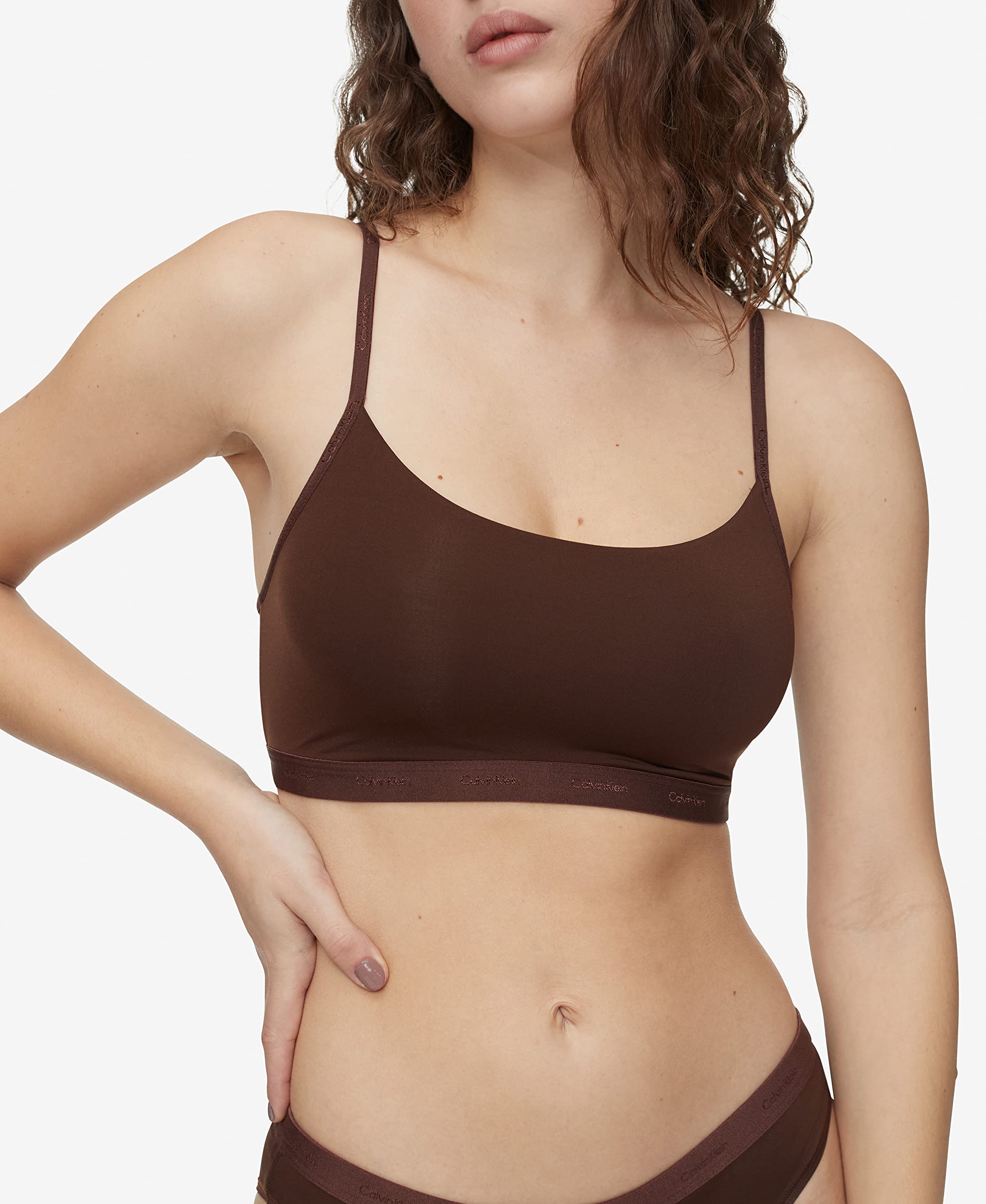 Calvin Klein Women's Comfortable Unlined Bralette - Seamless Wireless Soft Cup Bra for Everyday Wear, Yoga & Lounge