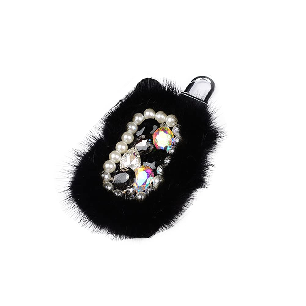 Diamond Car Key Case with Bling Rhinestones - Smart Remote Key Fob Cover, Shiny Plush Key Holder for Most Cars - Perfect for Everyday Use & Gift Giving