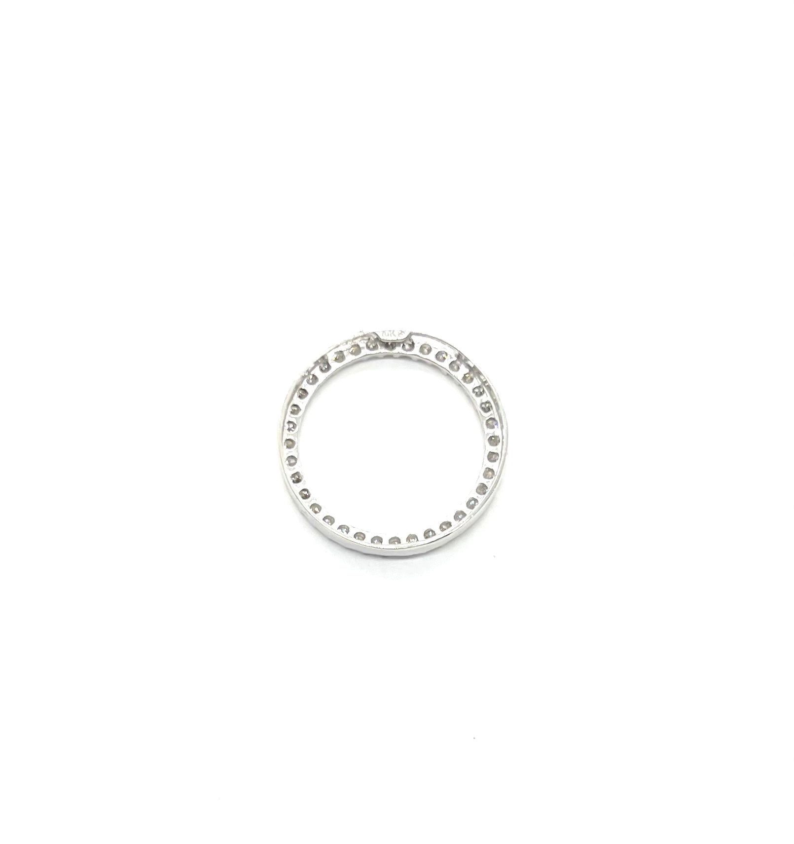 14K White Gold Diamond Circle Pendant Necklace for Women - Elegant Everyday Jewelry Gift for Anniversary, Birthday & Special Occasions