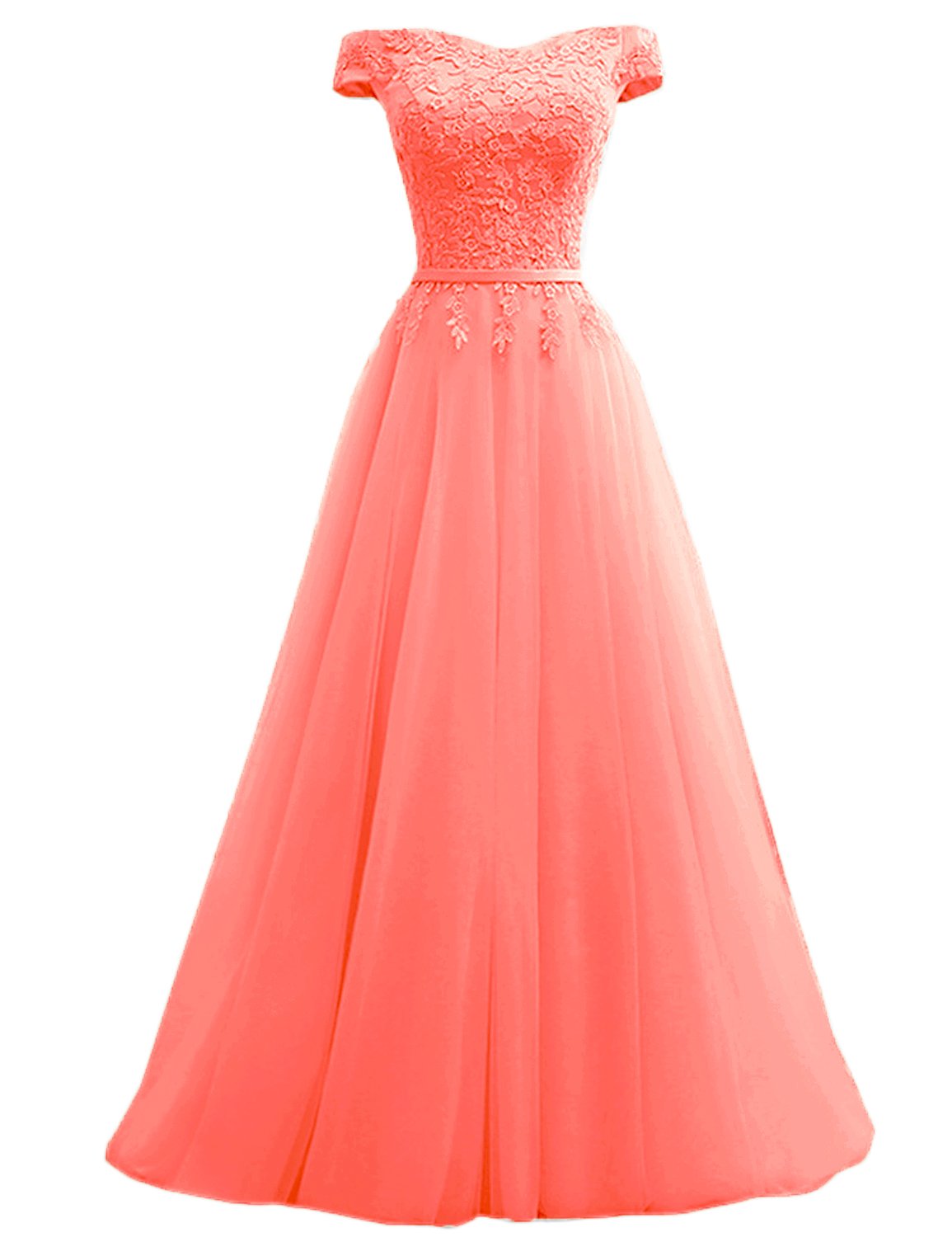 Sarahbridal Women's Tulle Applique Prom Dresses Long Elegant Formal Evening Ball Gowns for Homecoming, Wedding, Quinceañera & Special Occasions