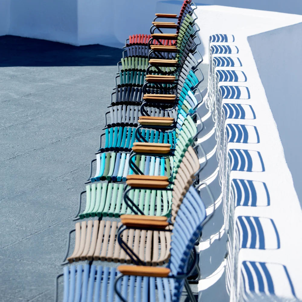 CLICK Outdoor Dining Chair with Tall Back - Patio, Garden, Poolside, and Restaurant Seating - Weather-Resistant and Comfortable for Outdoor Use