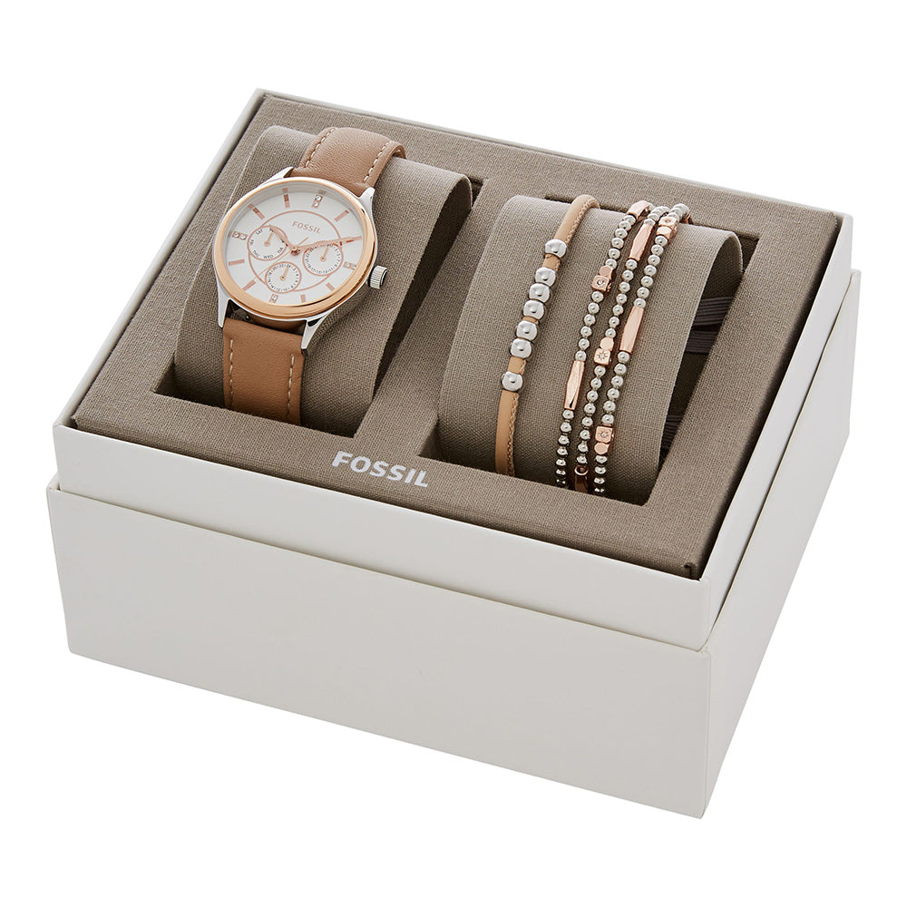 Fossil BQ3417SET Modern Sophisticated Multifunction Ladies Watch Gift Set - Perfect for Women's Birthday, Anniversary & Valentine's Day Gifts