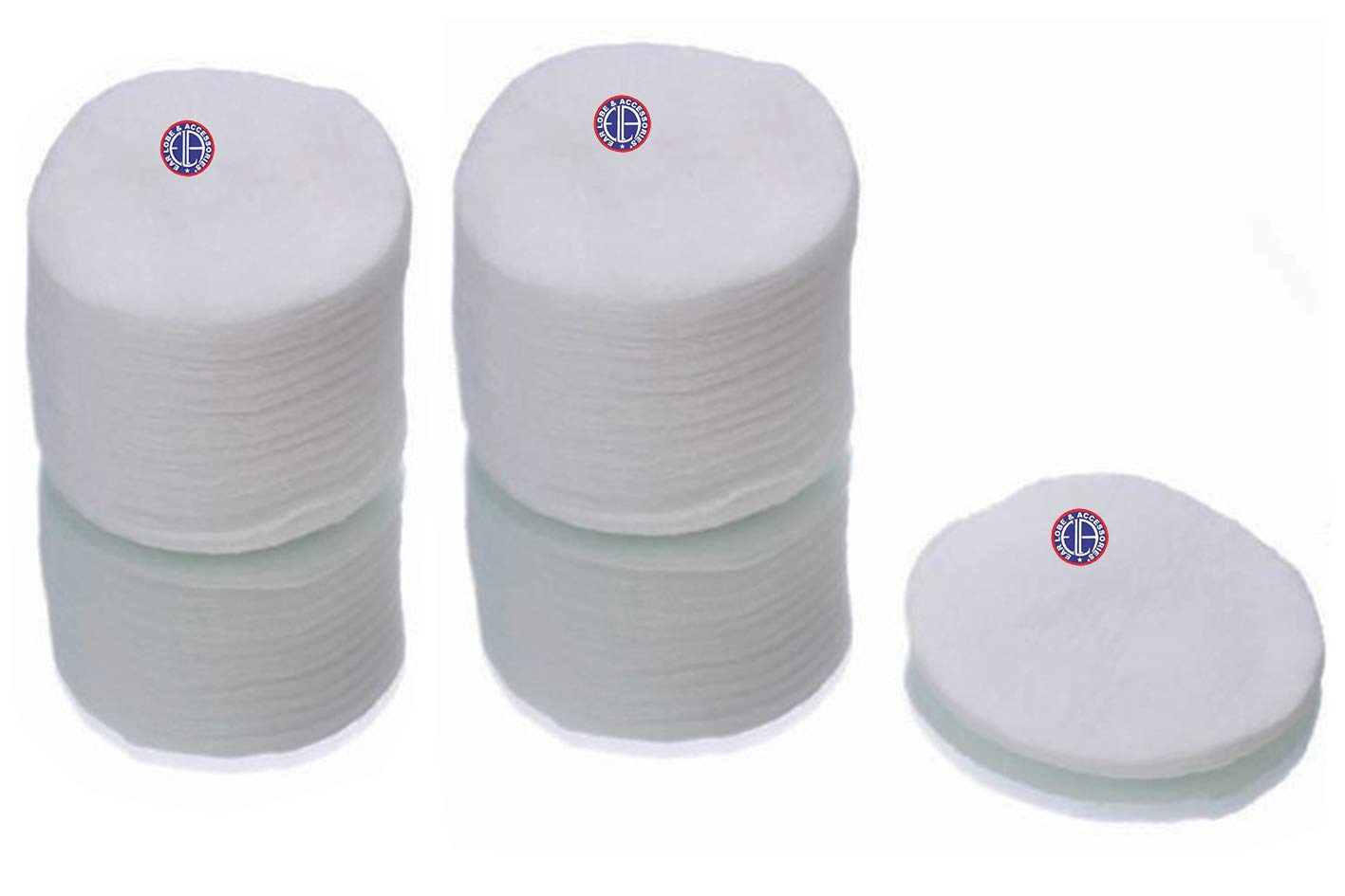 Premium Cotton Pads for Makeup Removal, Baby Care & Medical Use | Soft Round 6x6 cm White Wipes (80-Pack) - Gentle for Face, Ears & Sensitive Skin