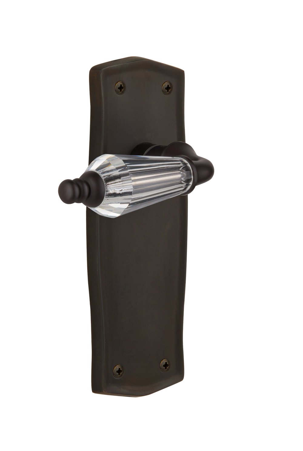Nostalgic Warehouse Prairie Plate Single Dummy Door Knob - Oil-Rubbed Bronze Vintage Parlor Lever - Perfect for Victorian Homes & Historic Renovations