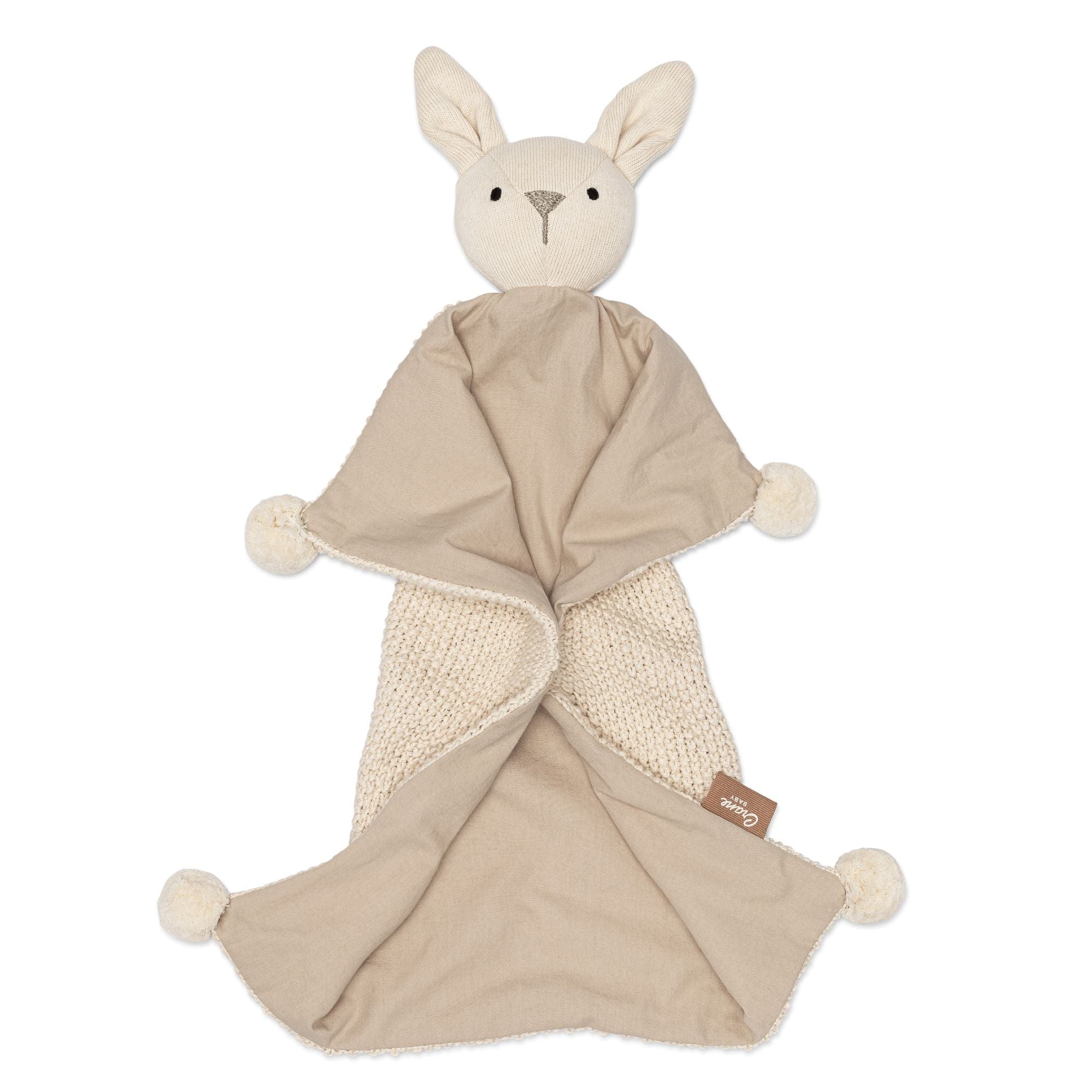 Organic Baby Lovey Blanket - Crane Avery (Ollie The Bunny) - Soft Security Blanket for Infants & Toddlers - Perfect for Nursery, Stroller, and Travel Comfort