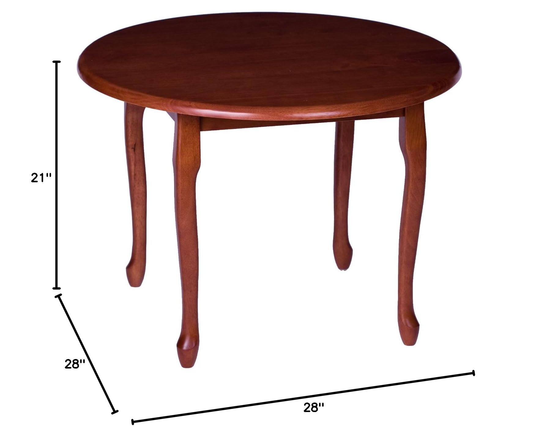 Queen Anne Round Children's Table - Cherry Wood Kids Furniture for Playroom, Nursery & Gift Ideas