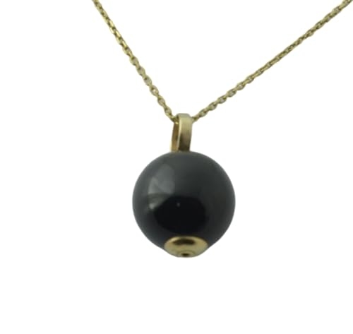 Solid Gold Black Onyx Necklace - 18