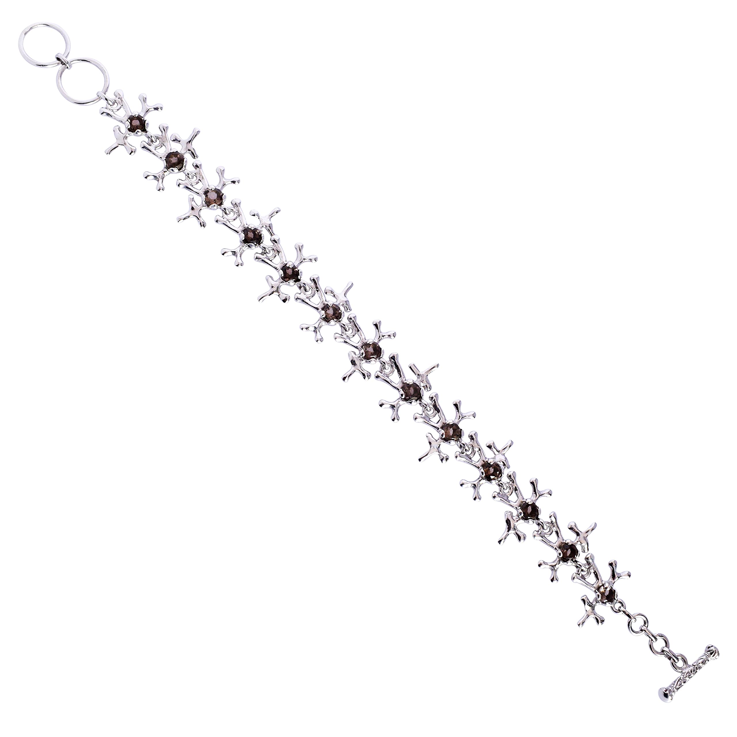 Smoky Quartz Gemstone 925 Sterling Silver Bracelet - Handmade Jewelry for Women, Birthday Gift for Her, Spiritual Healing & Fashion Accessory