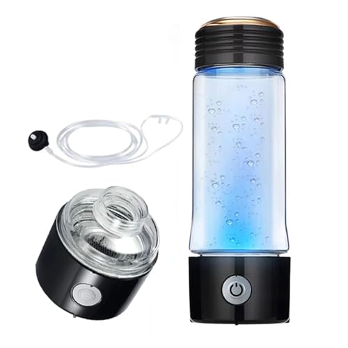 Portable 400ml Hydrogen Water Bottle - High Concentration Hydrogen-Rich Water Generator, Rechargeable Hydrogen Ionizer Cup for Home, Office & Travel - Boost Energy & Hydration On-The-Go