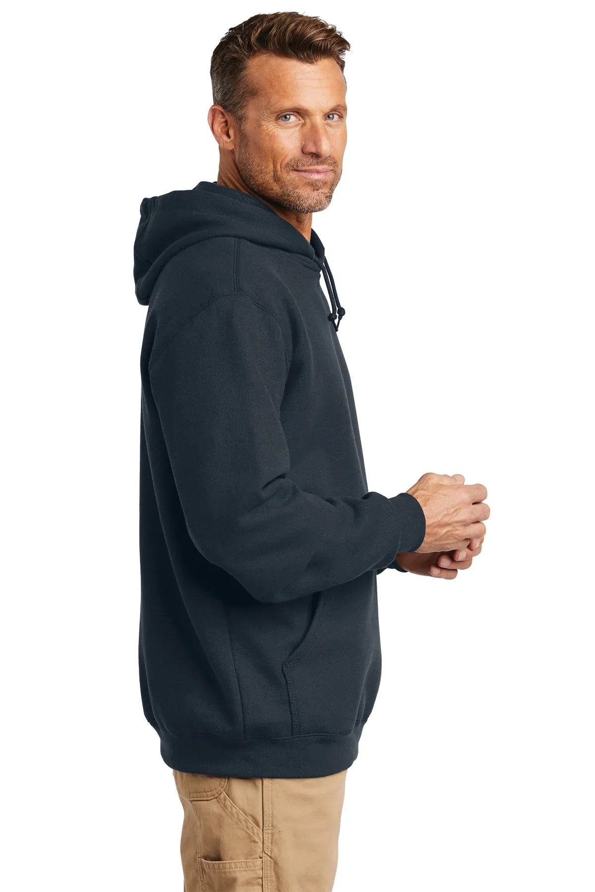 Carhartt Tall Hooded Custom Sweatshirts for Men - New Navy Pullover Hoodie | Workwear, Outdoor Activities & Casual Wear