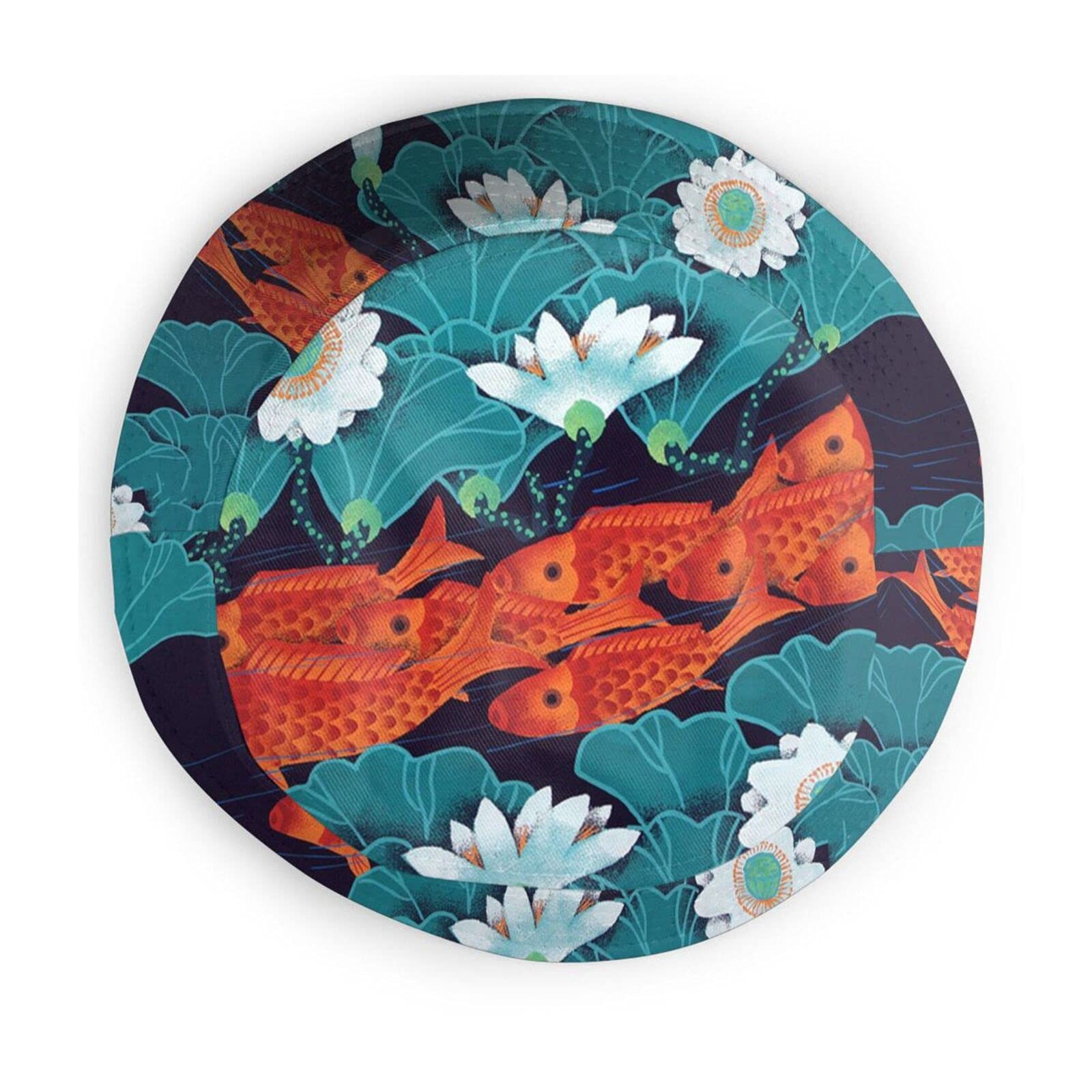 Cute Goldfish Bucket Hat for Women & Girls - Wide Brim Summer Sun Hat for Beach, Pool, and Outdoor Activities