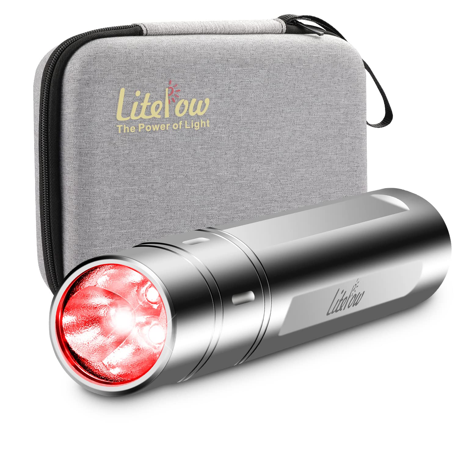 Red Light Therapy Device for Pain Relief - 630nm, 660nm & 850nm Wavelengths Handheld LED Light Therapy for Muscle & Joint Pain - Portable Infrared Therapy for Home Use, Recovery, and Wellness