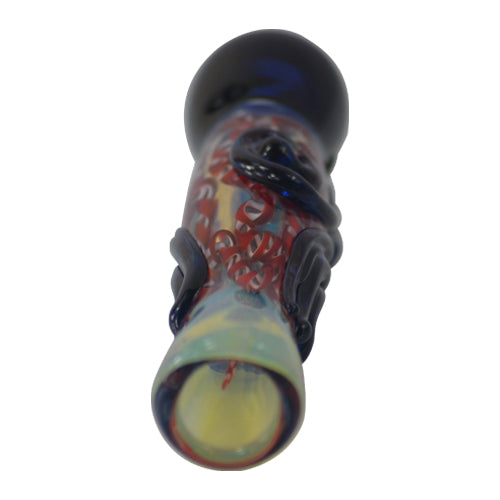 Premium Octopus Chillum Pipe - Handmade Glass Smoking Pipe for Herbs & Tobacco - Perfect for Travel, Camping & Outdoor Use