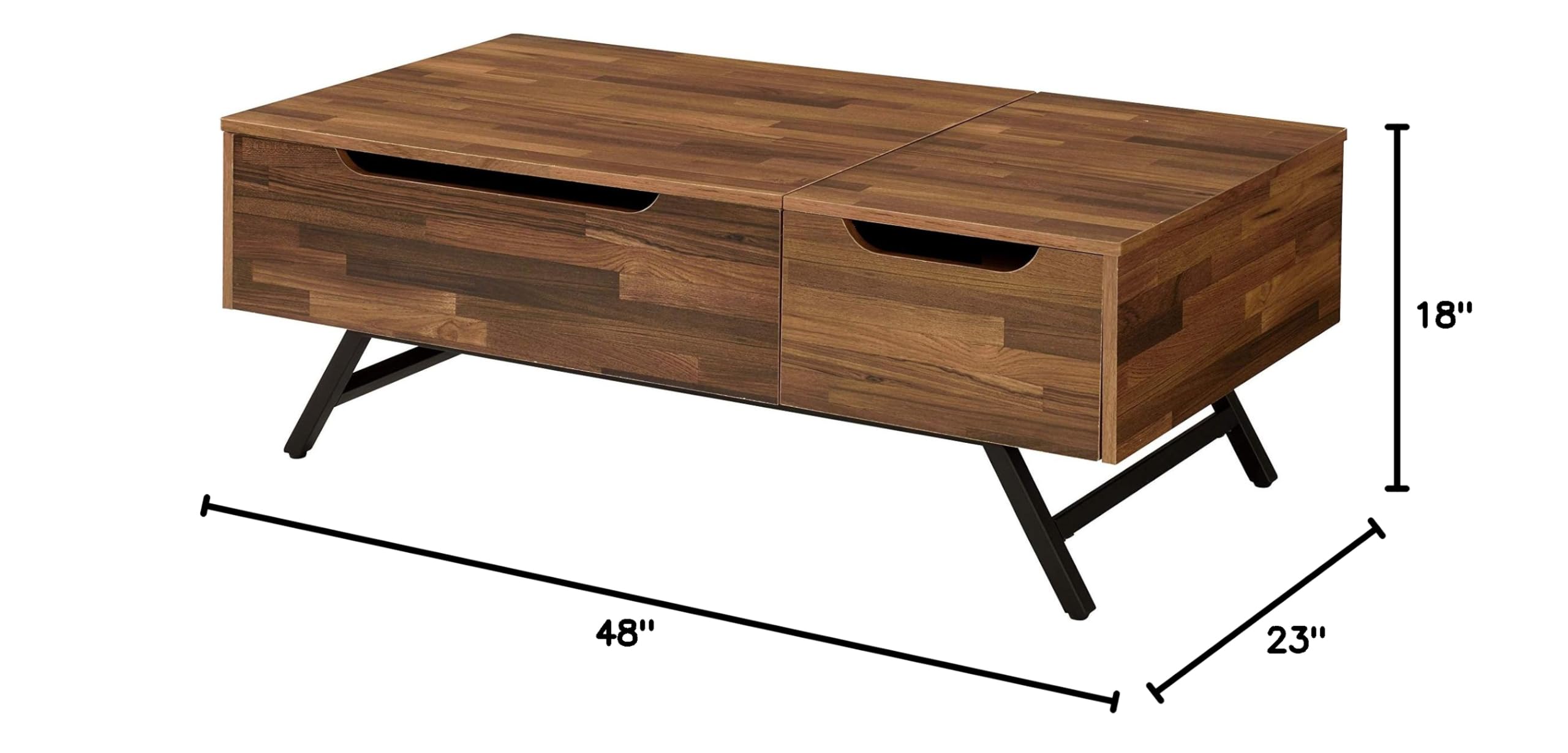 Knocbel Lift Top Coffee Table with Hidden Storage - 48