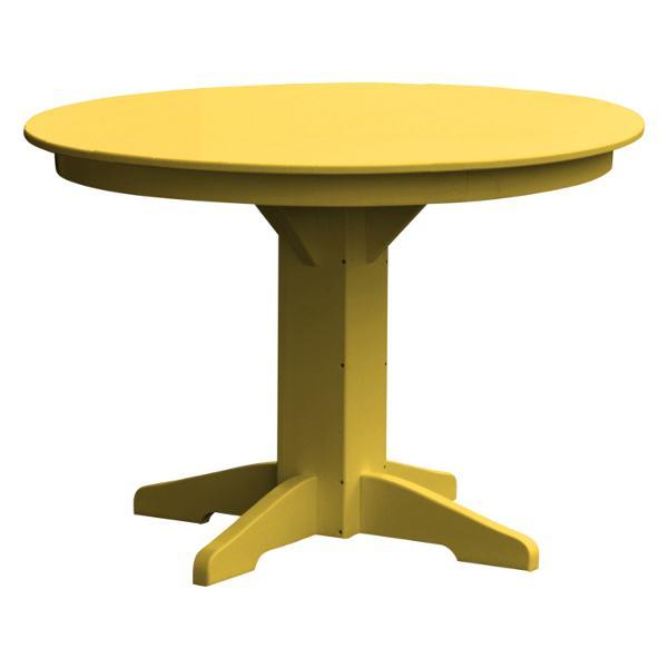 Eco-Friendly Recycled Plastic Round Dining Table - Sustainable Outdoor & Indoor Use for Patio, Garden, or Kitchen