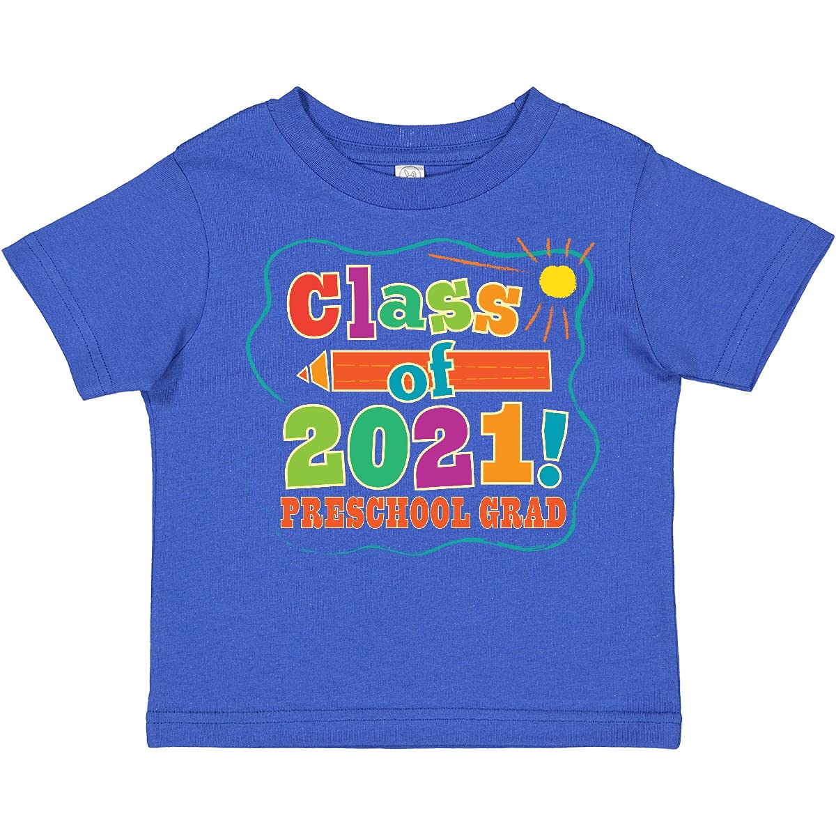 Inktastic Class of 2021 Preschool Graduation Toddler T-Shirt - Cute Toddler Graduation Outfit for Preschool Ceremony & Photo Shoots