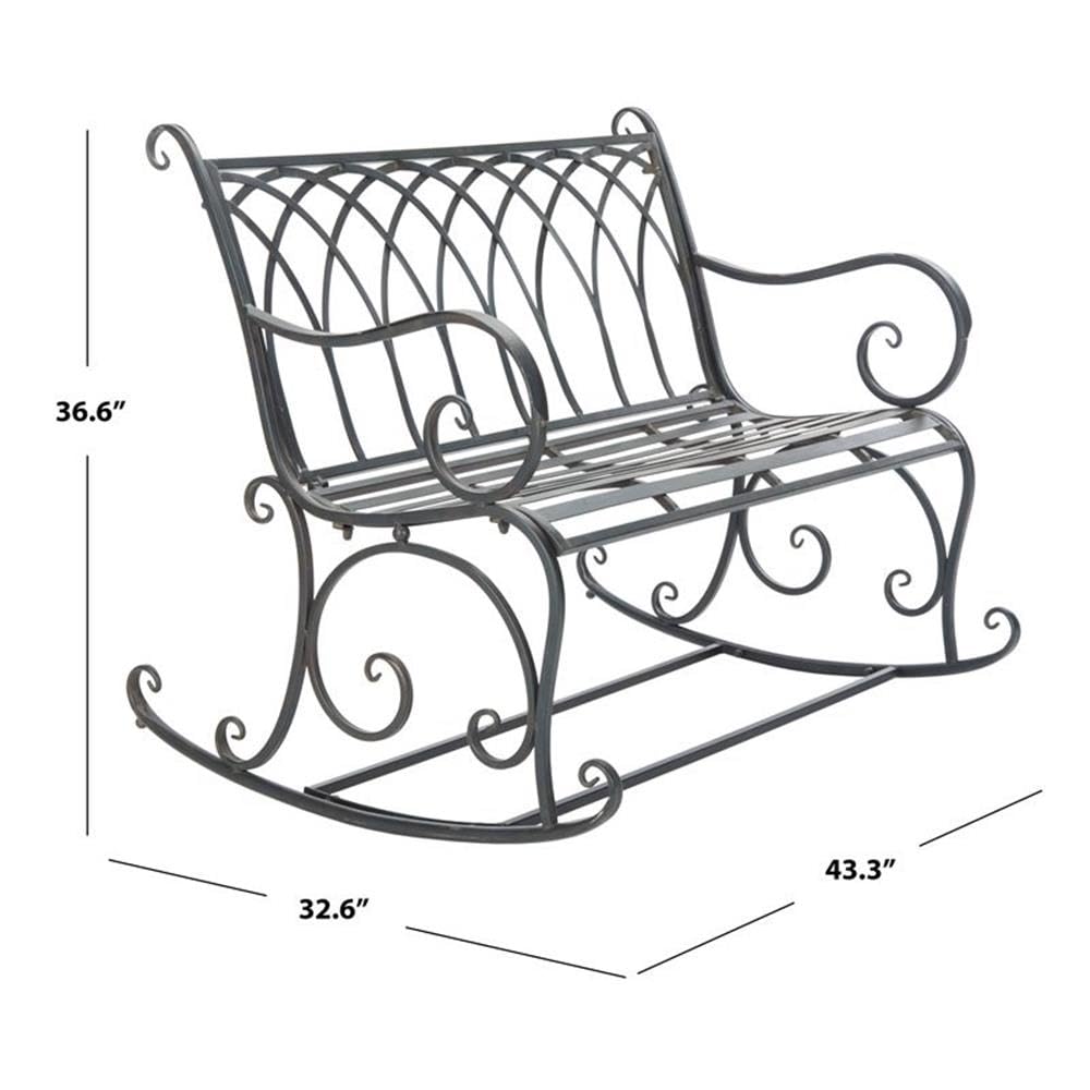 SAFAVIEH PAT5021A Outdoor Rock Bench - Pearl White - Weather-Resistant Garden Seating for Patio, Lawn & Backyard Decor