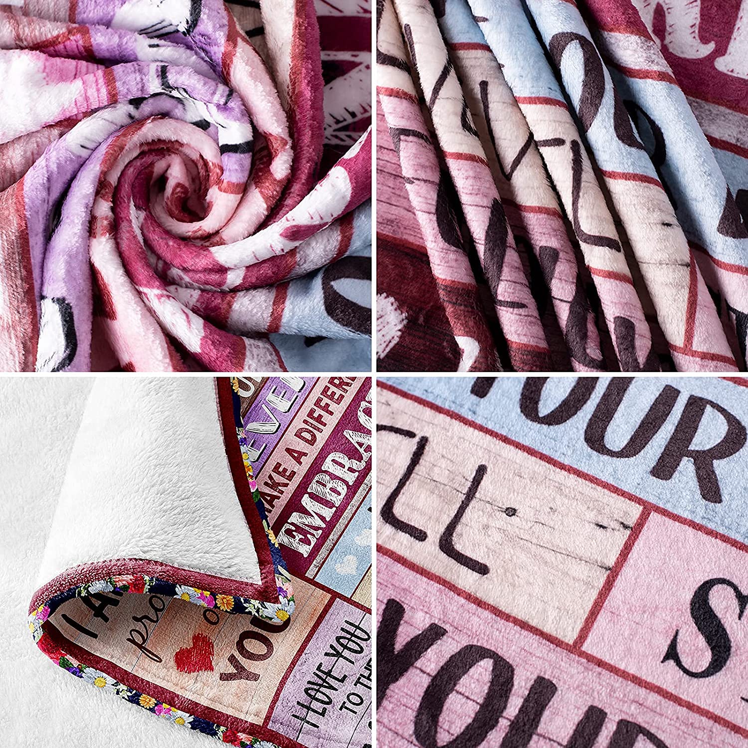 Romantic Anniversary Birthday Gift for Wife - Soft 80x60in Blanket for Her - Perfect for Valentine's Day, Mother's Day, Christmas - Thoughtful Wedding Gift from Husband with 'I Love You' Design - Cozy Home Decor for Couples & Special Occasions
