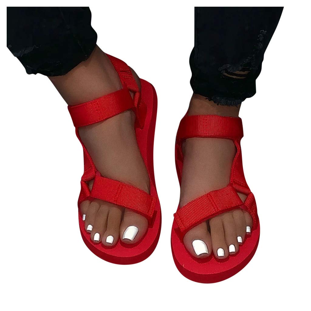 Women's Wide Width Wedge Sandals with Ankle Buckle - 2020 Fashion Summer Beach Sandals, Open Toe Espadrille Platform Shoes for Casual Outings, Vacations and Beach Wear