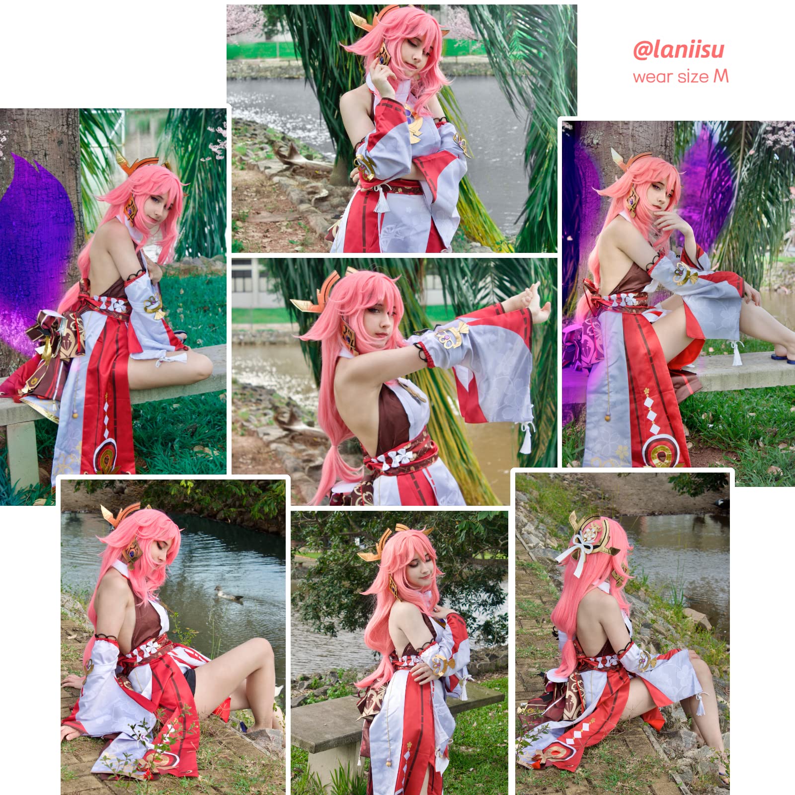 Yae Miko Cosplay Costume for Women - Anime Genshin Impact Miko Outfit with Kimono & Accessories | Perfect for Halloween, Conventions & Cosplay Events