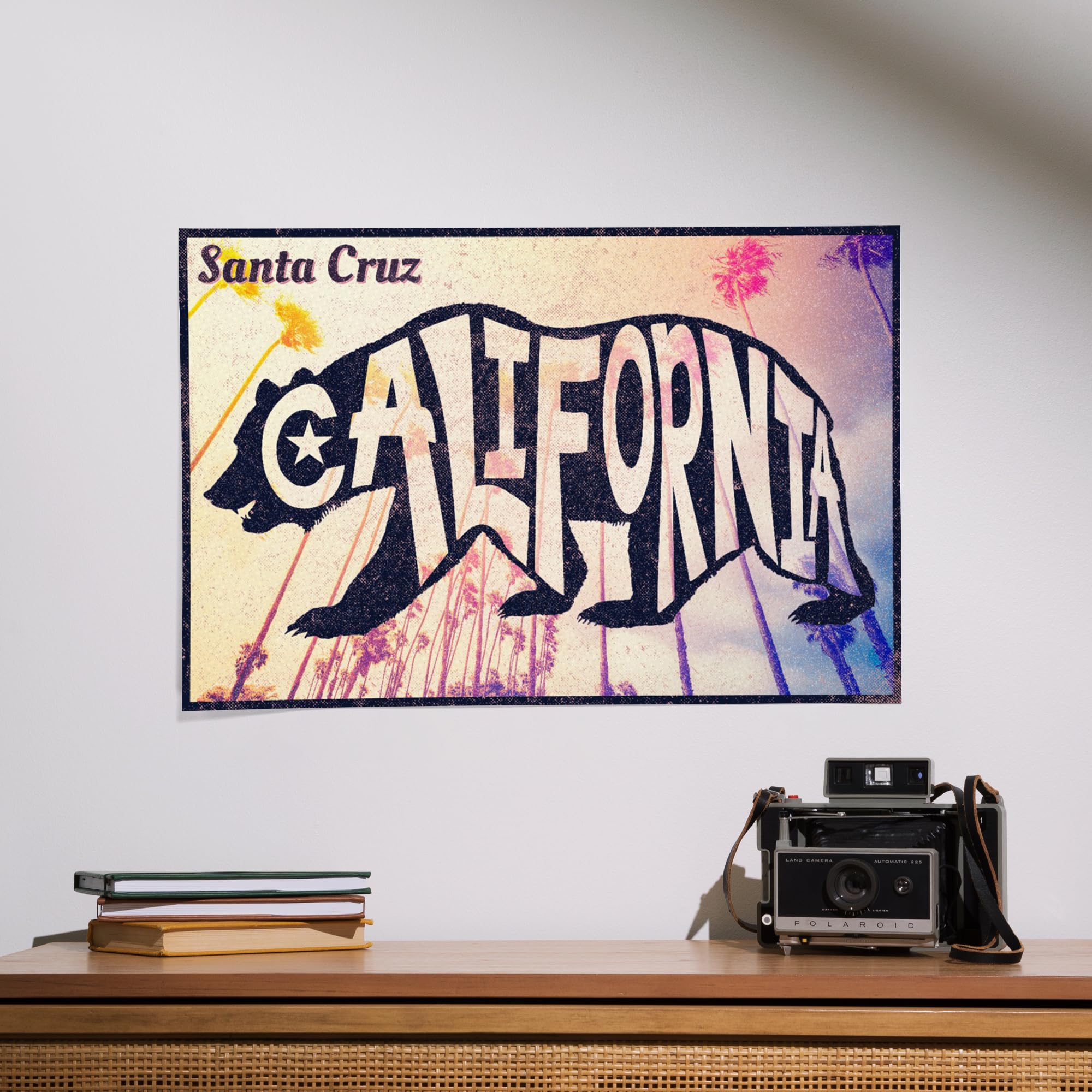 Lantern Press 16x24 Inch Giclee Print - Santa Cruz California Bear Typography Wall Art - Perfect for Home Decor, Office & Gift Giving