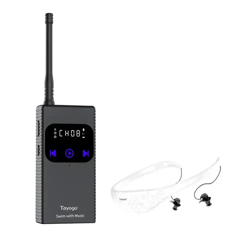 Wireless Waterproof Swimming Headphones with Bluetooth Transmitter & Earbuds - Perfect for Pool, Beach, and Underwater Music Listening