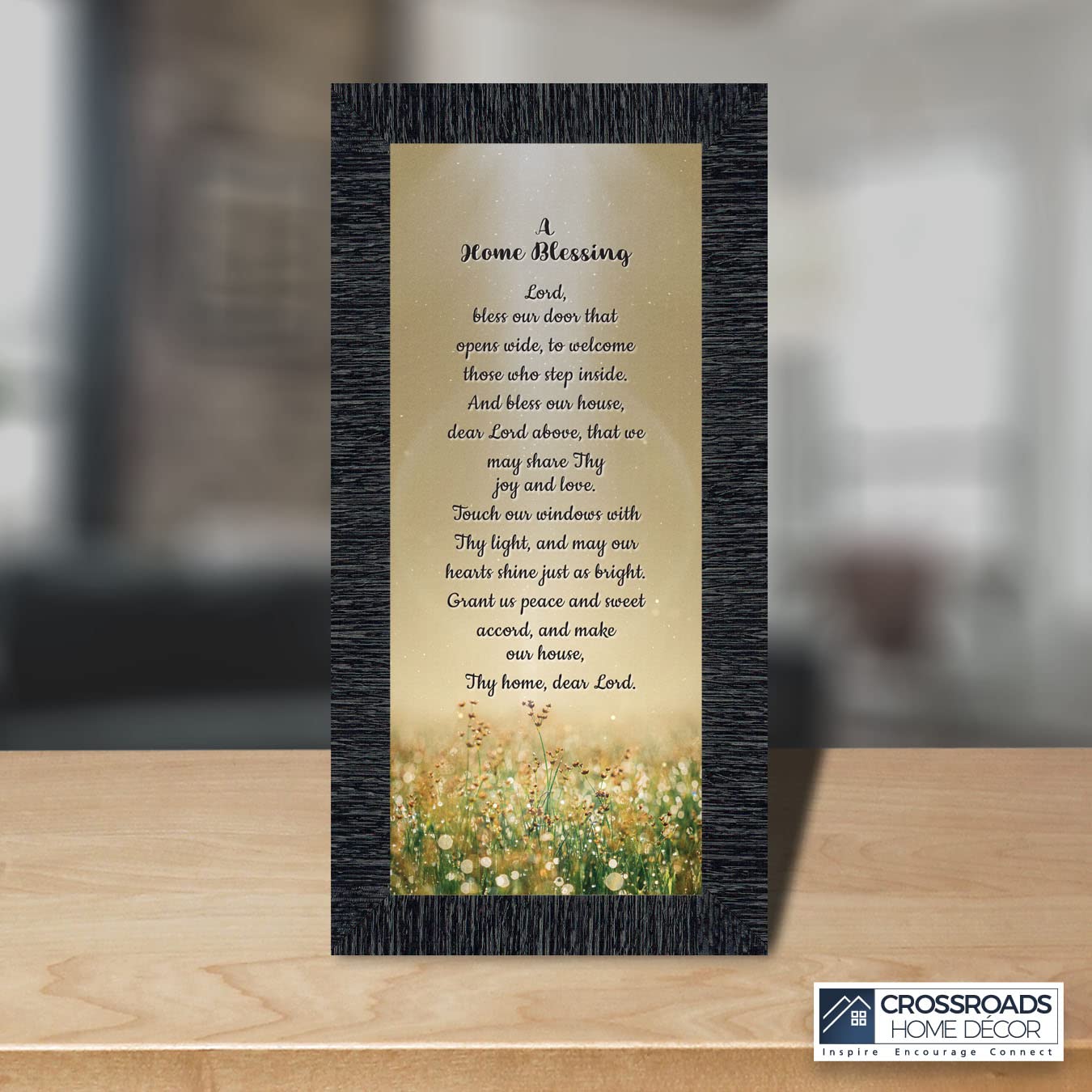 God Bless This Home Sign - Rustic Farmhouse Wall Decor for Christian Blessing - Perfect for Living Room, Bedroom & Entryway