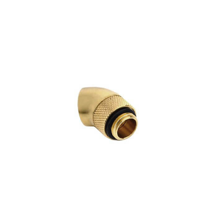 Bitspower Rotary 45 Degree Extender Fitting - True Brass Adapter for PC Water Cooling Systems - Perfect for Custom Loop Builds and Tight Spaces