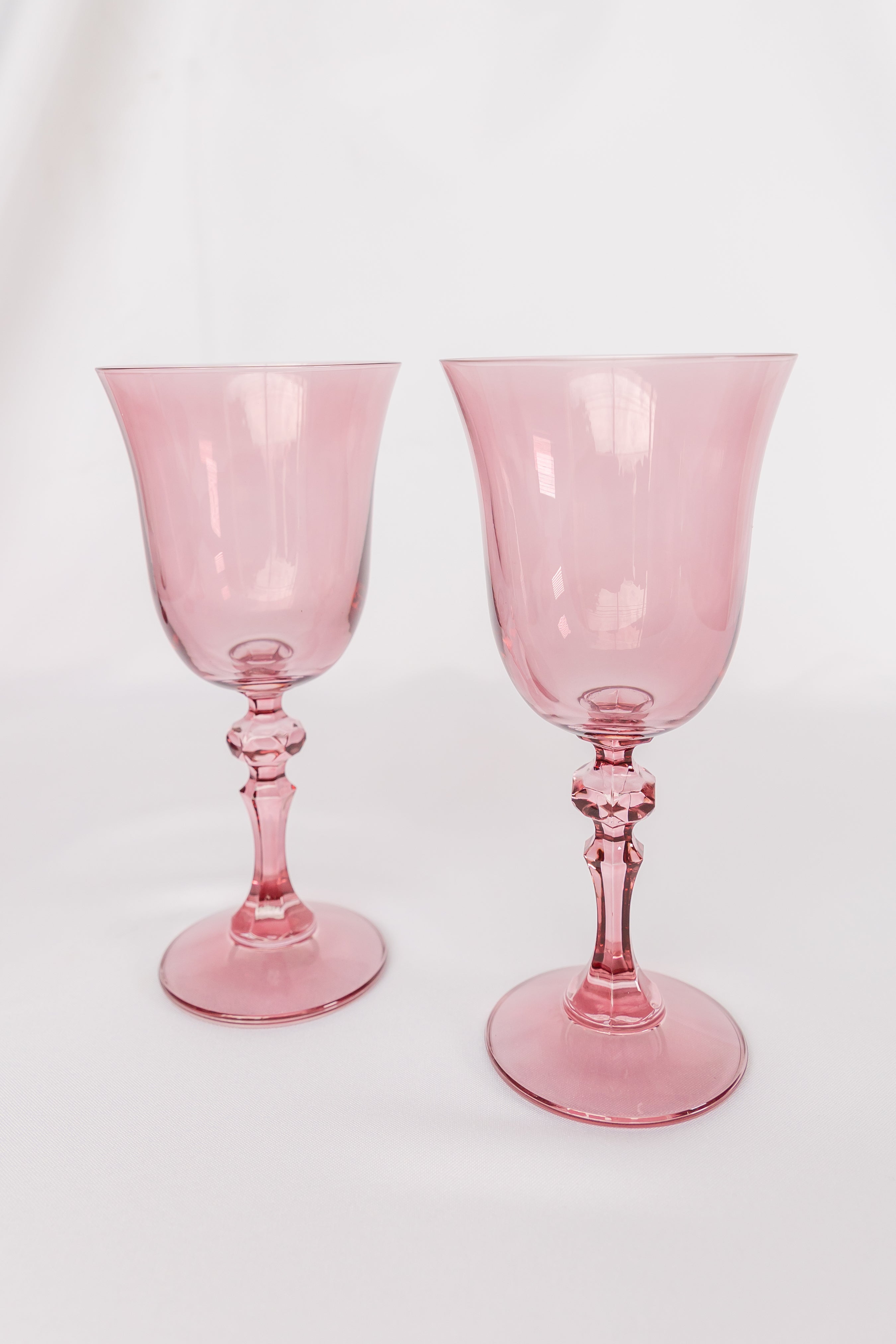Elegant Estelle Colored Regal Goblet Set of 2 - Rose Gold Wine Glasses for Wedding, Anniversary & Special Occasions - Perfect for Champagne, Cocktails & Fine Dining