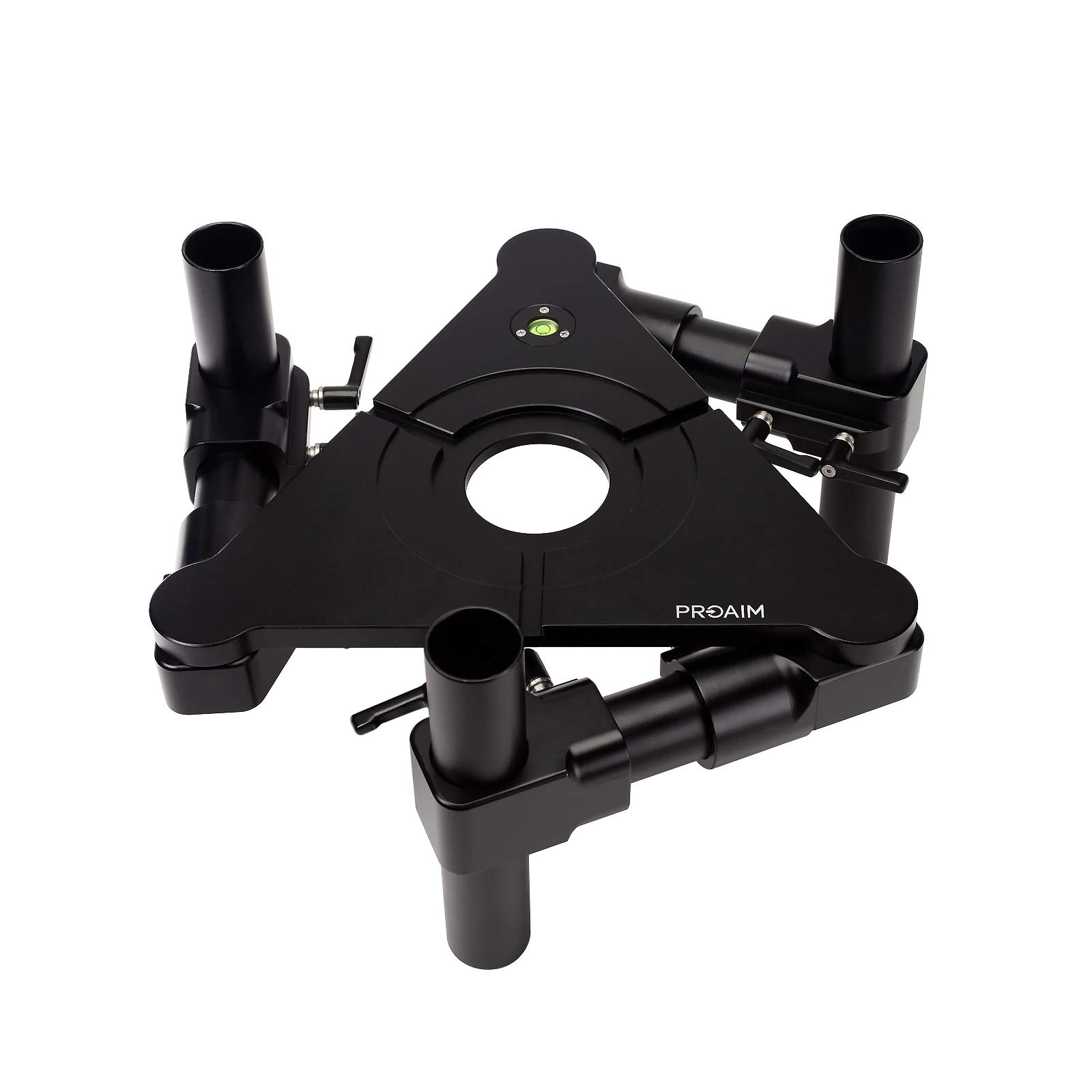 PROAIM Mitchell Tri-Hat Adjustable Camera Mount | Heavy-Duty Scaffold Hi-Hat Support for Film & Video Production | Compatible with Speed Rails | Stable on Uneven Terrains | High/Low Angle Shots | Perfect for Studio, Outdoor & Drone Cinematography (THT-MTCL-01)