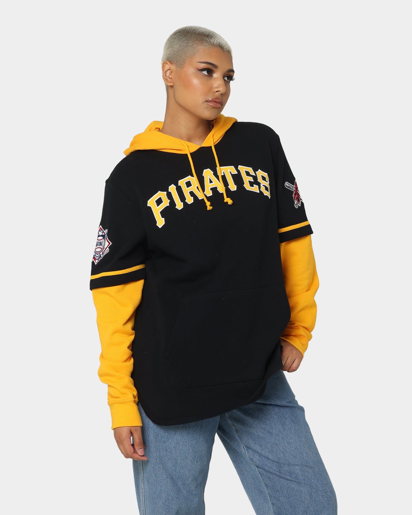 47 Brand Pittsburgh Pirates Shortstop Hoodie - Jet Black - Men's Baseball Hooded Sweatshirt for Casual Wear & Game Day Outfits