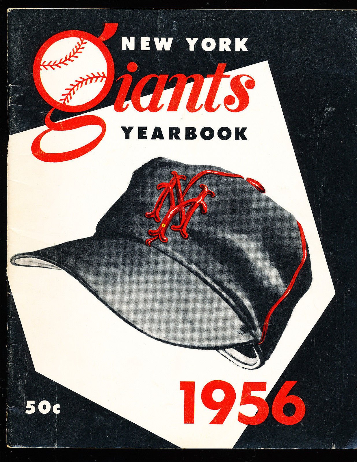 1956 New York Giants Baseball Yearbook - Vintage MLB Memorabilia & Collectible Sports Book - Perfect for Baseball Fans, Collectors, and Sports History Enthusiasts - Great Gift for Game Room Decor or Memorabilia Display
